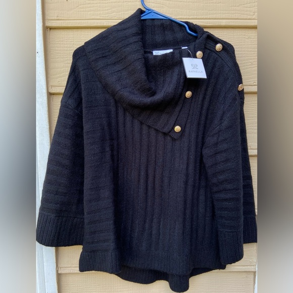 NWT Rafaella Black Cowl Neck Sweater - Picture 7 of 7